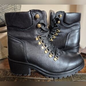 Steve Madden 'Galway' Leather Combat‎ Boots - Size 7